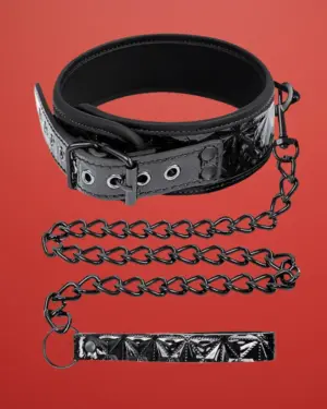 Black Sapphire - Nyakörv pórázzal (fekete)