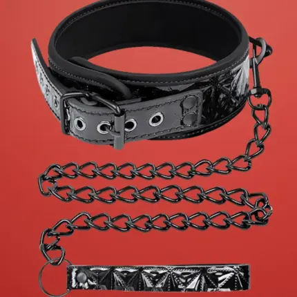 Black Sapphire - Nyakörv pórázzal (fekete)