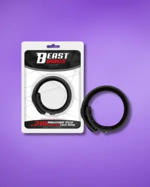 Beast Rings 15-21cm - Állítható péniszgyűrű (fekete)