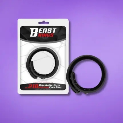Beast Rings 15-21cm - Állítható péniszgyűrű (fekete)