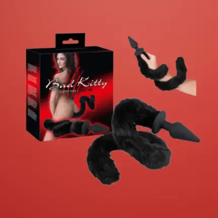 Bad Kitty - Anál kúp cicafarokkal (fekete)