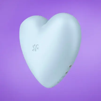 Satisfyer Cutie Heart - Akkus, léghullámos csikló vibrátor (kék)