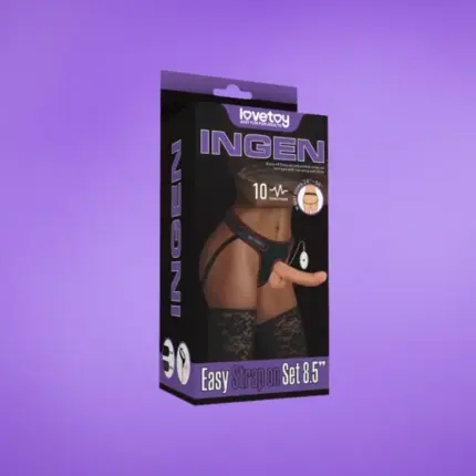 Lovetoy Easy Strap-on - Felcsatolható dildó (19cm)