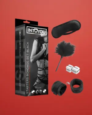 Intoyou BDSM Line - Kezdő kötöző szett - 4 részes (fekete)