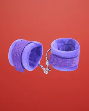 Intoyou BDSM Line - Plüss tépőzáras csuklókötöző (lila)