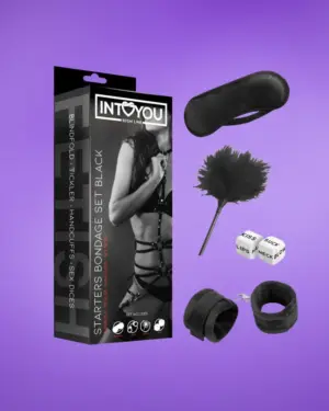 Intoyou BDSM Line - Kezdő kötöző szett - 4 részes (fekete) - Image 2