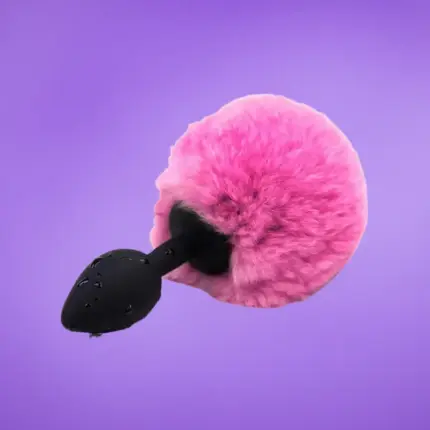 Afterdark - Análdugó nyuszifarokkal (fekete-pink) S