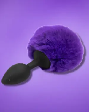 Afterdark - Análdugó nyuszifarokkal (fekete-lila) S