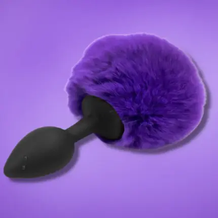 Afterdark - Análdugó nyuszifarokkal (fekete-lila) S