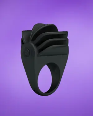 Pretty Love Chester - Vibrációs péniszgyűrű csiklóizgatóval (fekete)