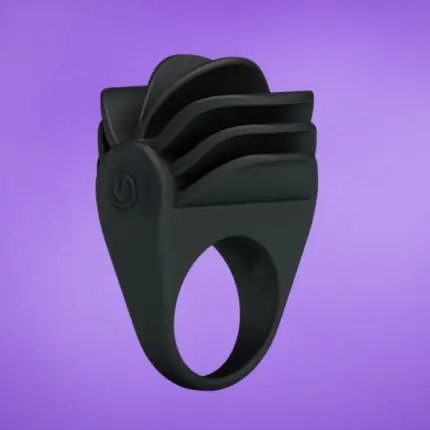 Pretty Love Chester - Vibrációs péniszgyűrű csiklóizgatóval (fekete)