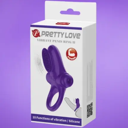 Pretty Love Vibrant Ring 2 - Vibrációs péniszgyűrű (lila)