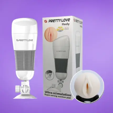 Pretty Love Hedy - Tapadótalpas,vibrációs maszturbátor (fehér)