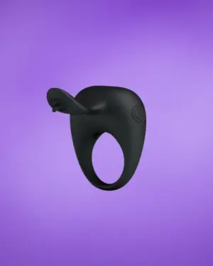 Pretty Love Tongou - Vibrációs péniszgyűrű (fekete)