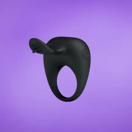 Pretty Love Tongou - Vibrációs péniszgyűrű (fekete)