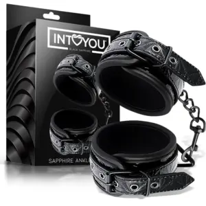 Intoyou Black Sapphire - Állítható műbőr bokakötöző (fekete) - Image 4