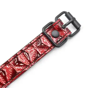 Diamond Line - Golyós szálypecek gyémánt mintázattal (piros) - Image 3