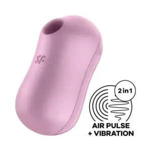 Satisfyer Cotton Candy - Akkus, léghullámos csikló vibrátor (lila) - Image 2