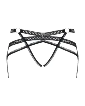 Obsessive Darkie - Pántos harisnyakötő L/XL (fekete) - Image 3