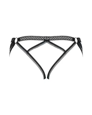 Obsessive Darkie - Pántos harisnyakötő L/XL (fekete) - Image 4