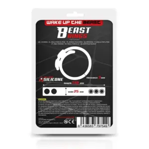 Beast Rings 15-21cm - Állítható péniszgyűrű (fekete) - Image 3