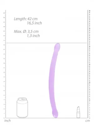 Realrock 17'' - Kétvégű zselés dildó (lila) - 42cm - Image 2