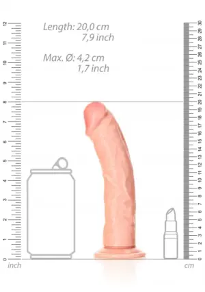 Realrock 7" - Letapasztható dildó (natúr) - 18cm - Image 3