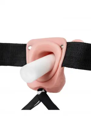 Realrock 7" - Felcsatolható dildó herékkel (natúr) - 18cm - Image 4