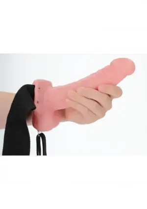 Realrock 7" - Felcsatolható dildó herékkel (natúr) - 18cm - Image 3