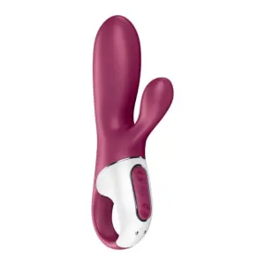 Satisfyer Hot Bunny - Okos, csiklókaros melegítő vibrátor (piros) - Image 5