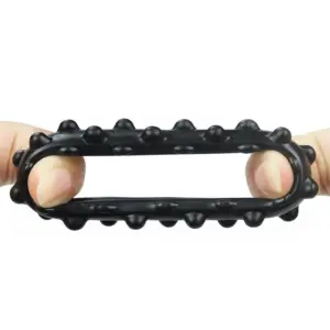 Lovetoy - Power Plus Cockring 3 - Rücskös péniszgyűrű (fekete) - Image 4