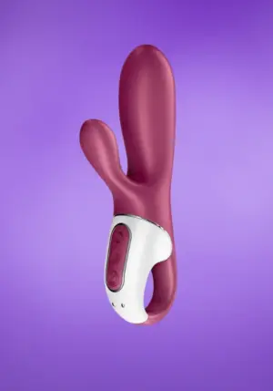 Satisfyer Hot Bunny - Okos, csiklókaros melegítő vibrátor (piros)