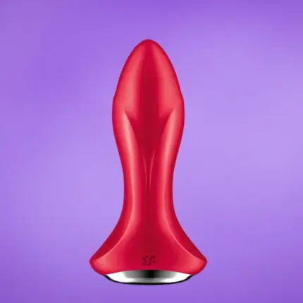 Satisfyer Rotator Plug 1 - Akkus, forgó gyöngyös anál vibrátor (piros)