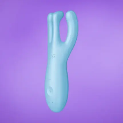Satisfyer Threesome 4 - Okos, akkus csiklóvibrátor (kék)