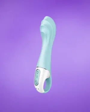 Satisfyer Air Pump Vibrator 5 - Okos, akkus pumpálható vibrátor (kék)