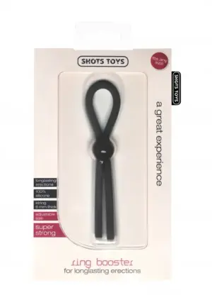 Shots Toys Ring Booster - Péniszlasszó (fekete) - Image 2