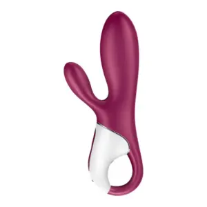 Satisfyer Hot Bunny - Okos, csiklókaros melegítő vibrátor (piros) - Image 3