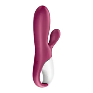 Satisfyer Hot Bunny - Okos, csiklókaros melegítő vibrátor (piros) - Image 2