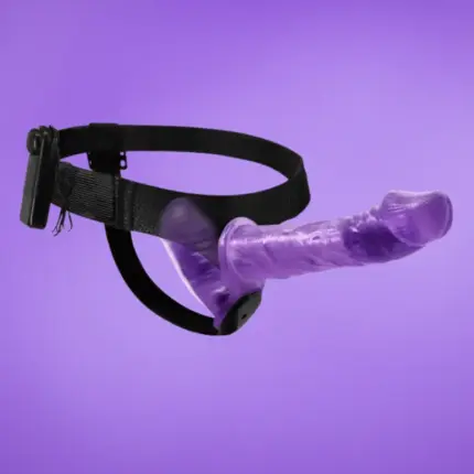 Baile - Dupla felcsatolható rezgős dildó (lila)