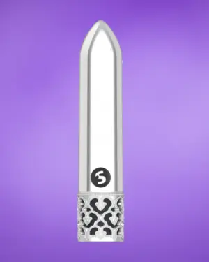 Royal Gems Glitz - Akkus mini vibrátor (ezüst)