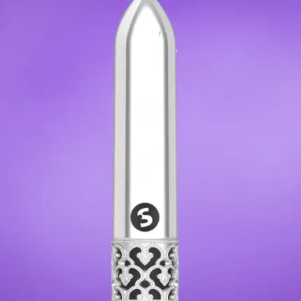 Royal Gems Glitz - Akkus mini vibrátor (ezüst)
