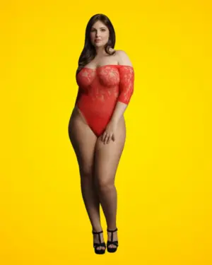 Le Désir - Hosszúujjú body (piros) XL/XXL