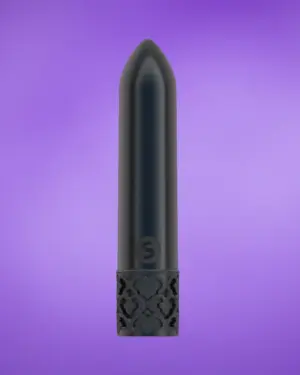 Royal Gems Glitz - Akkus mini vibrátor (fekete)