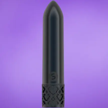 Royal Gems Glitz - Akkus mini vibrátor (fekete)