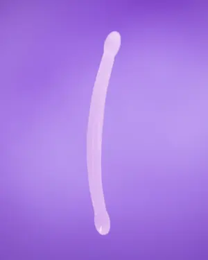 Realrock 17'' - Kétvégű zselés dildó (lila) - 42cm