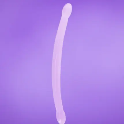 Realrock 17'' - Kétvégű zselés dildó (lila) - 42cm
