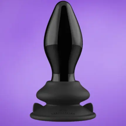 Chrystalino Stretchy - Akkus letapasztható üveg análdugó (fekete)