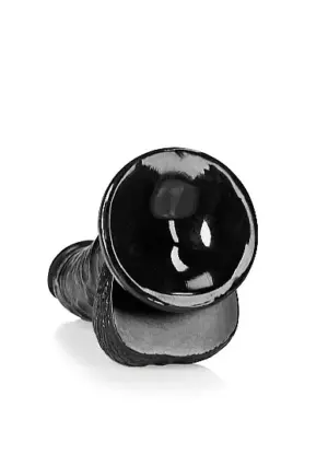 Realrock 6" - Dildó herékkel (fekete) - 15,5cm - Image 3