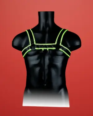 Ouch Chest Bulldog Harness - Sötétben világító hám