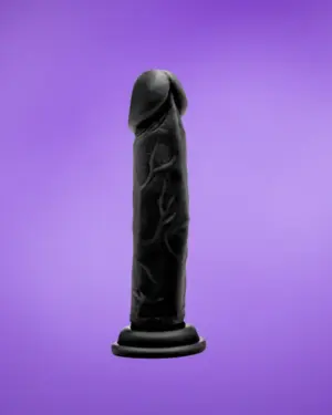 Realrock 8" - Letapasztható dildó (fekete) - 20,3cm